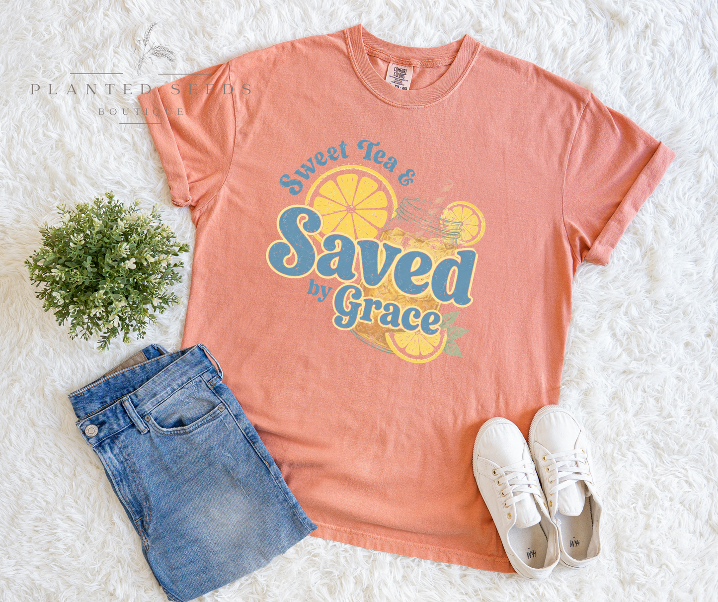 Sweet Tea & Saved by Grace Tee