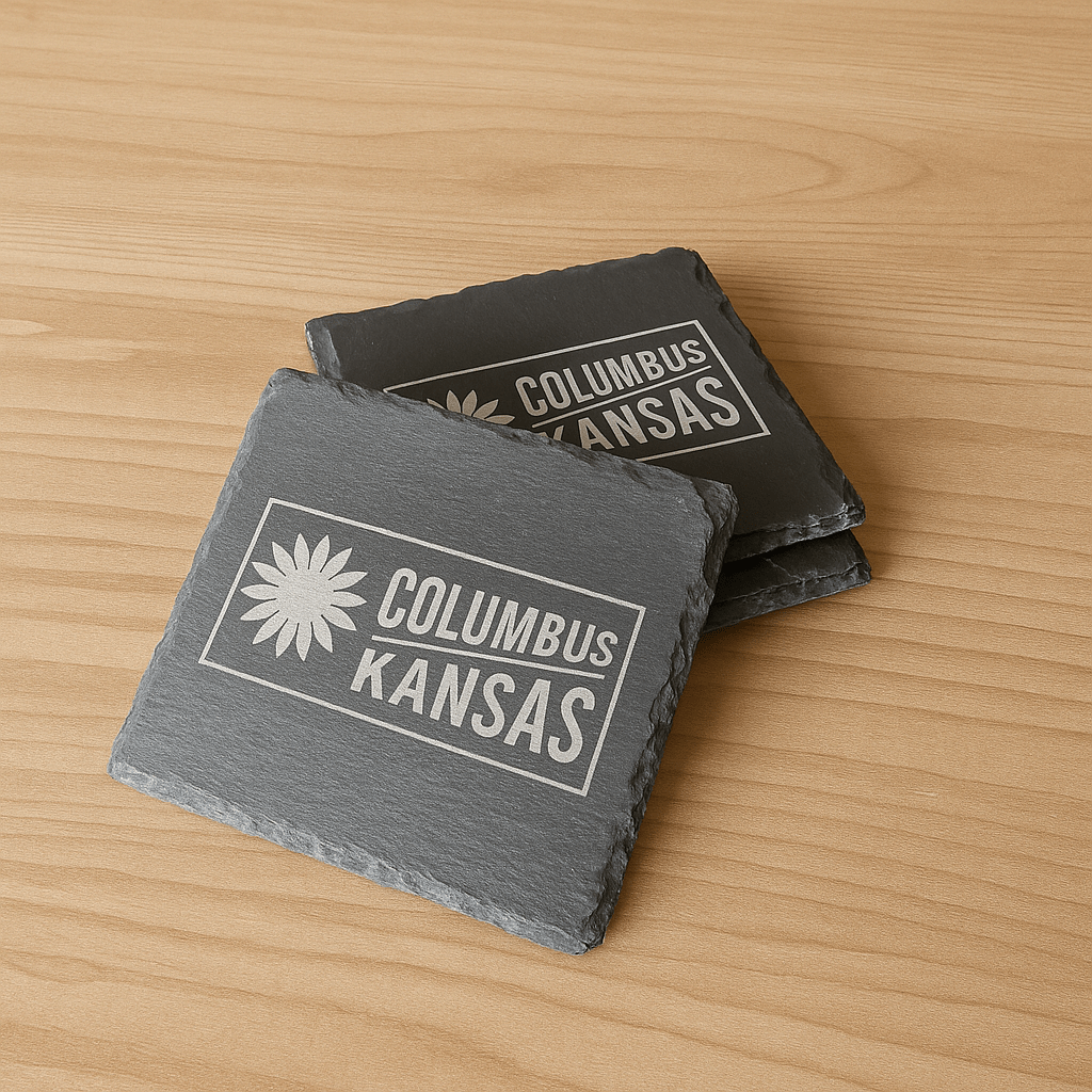 Columbus, Kansas Brick Coasters (set of 4) - Seeds & Sawdust
