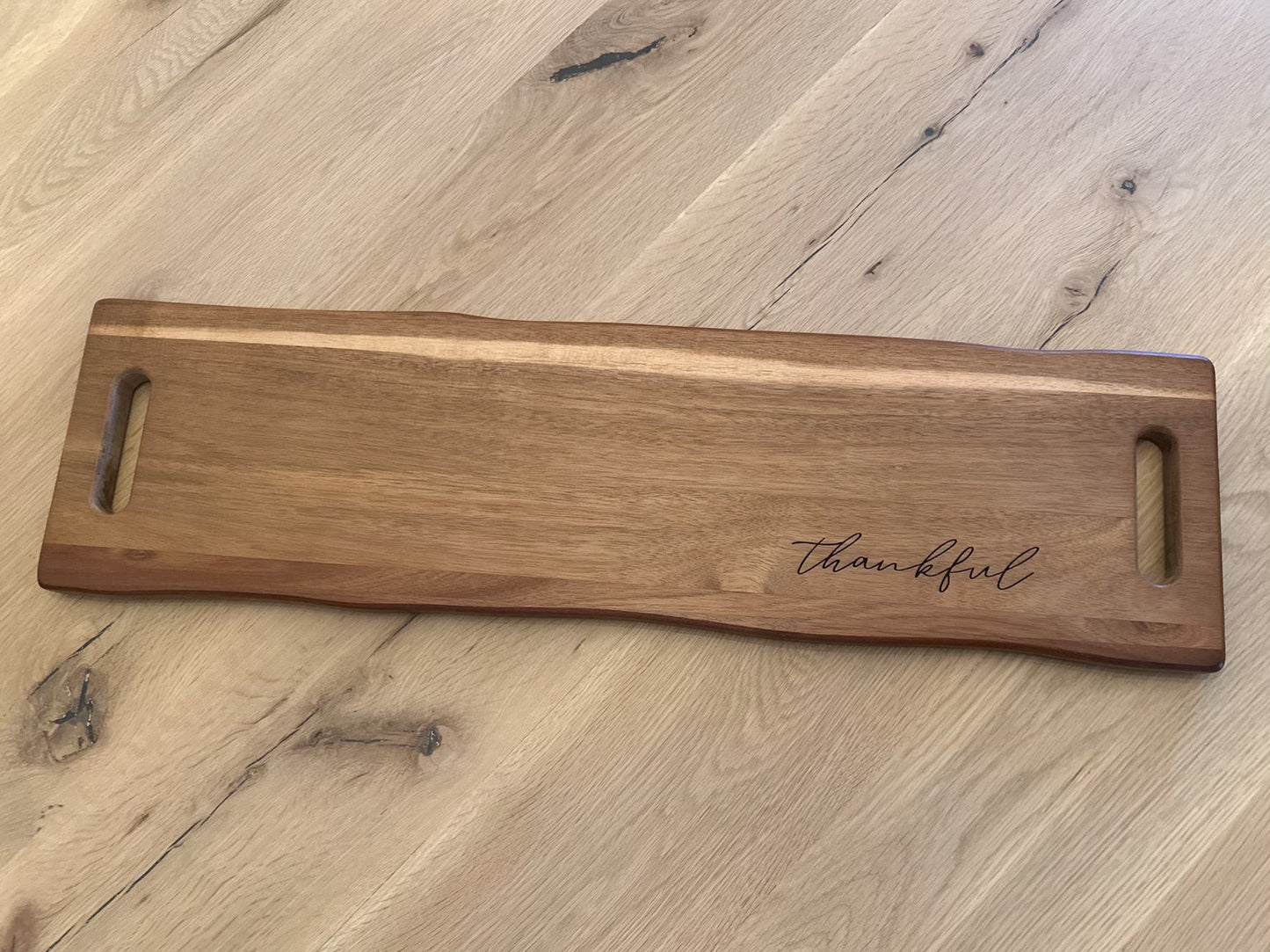 Grazing Board, Thankful, Laser Engraved - LIMITED EDITION - Seeds & Sawdust