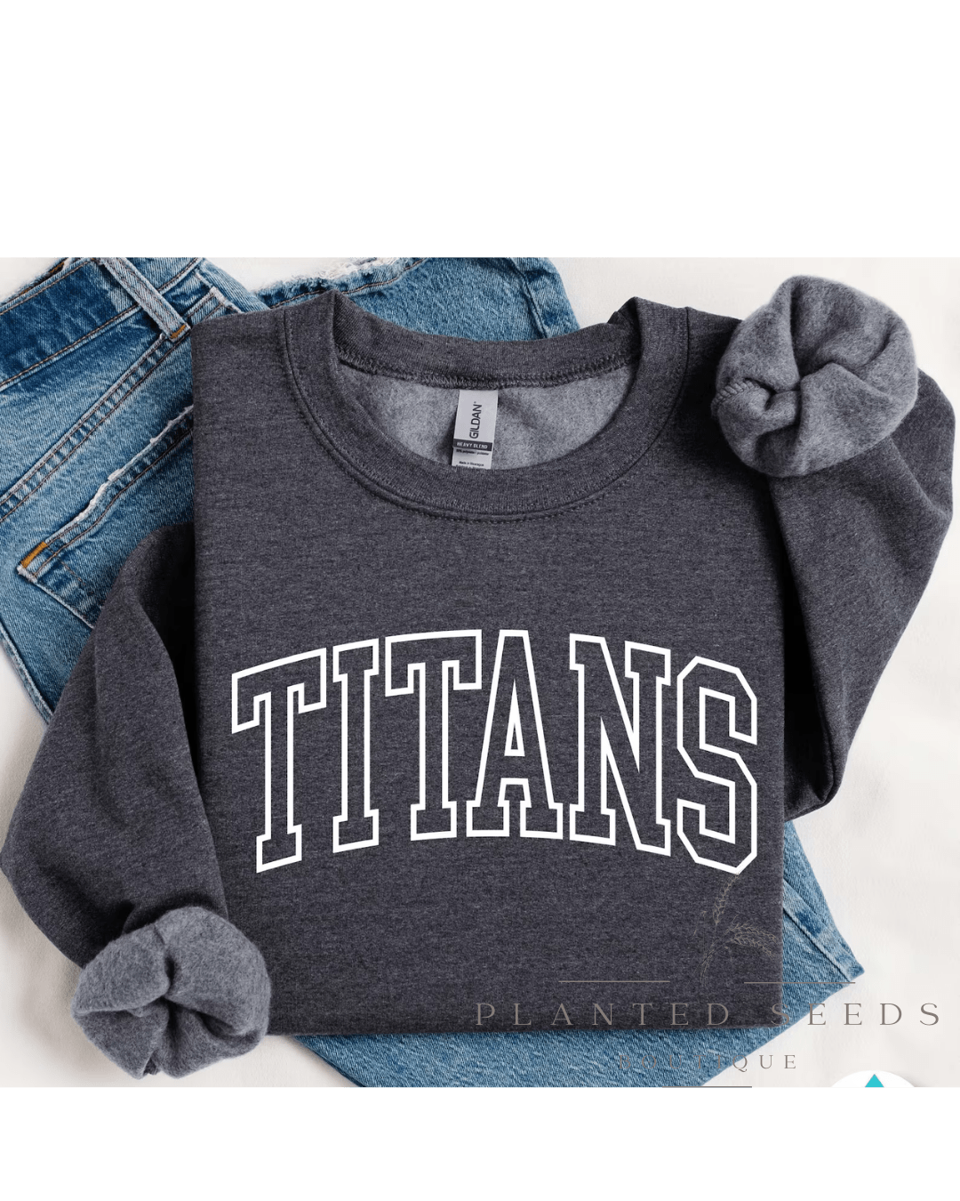 Titans Outline White - Seeds & Sawdust