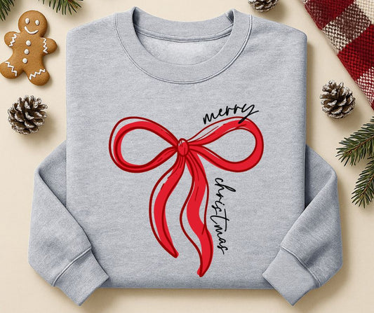 Merry Christmas Bow Sweatshirt