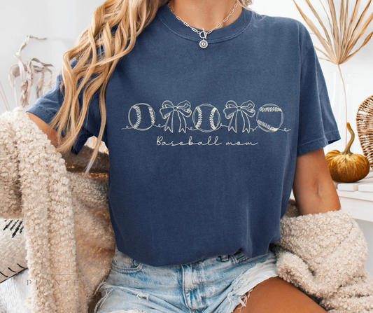 Baseball Mom Doodle - Tee