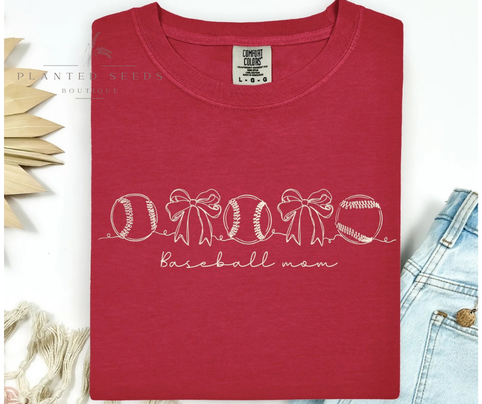 Baseball Mom Doodle - Tee