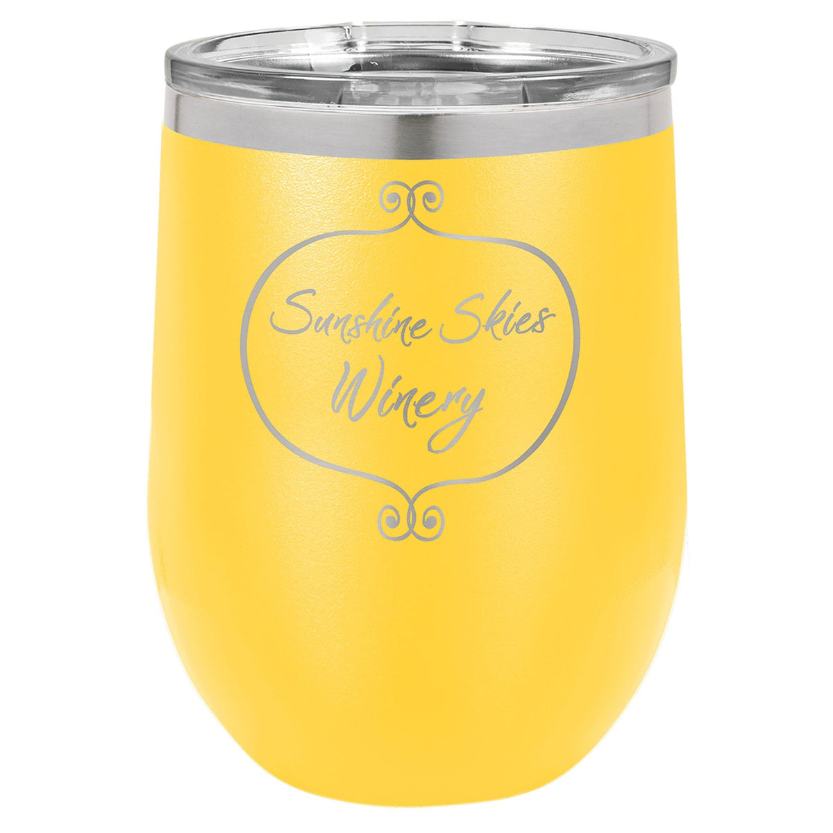 12 OZ WINE TUMBLER - LASER ENGRAVED - Seeds & Sawdust