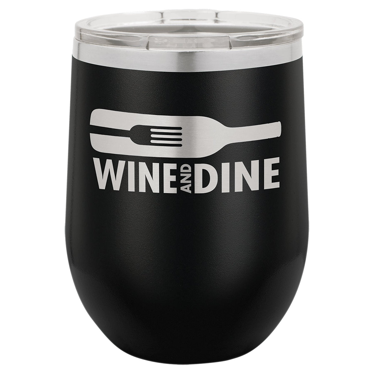 12 OZ WINE TUMBLER - LASER ENGRAVED - Seeds & Sawdust