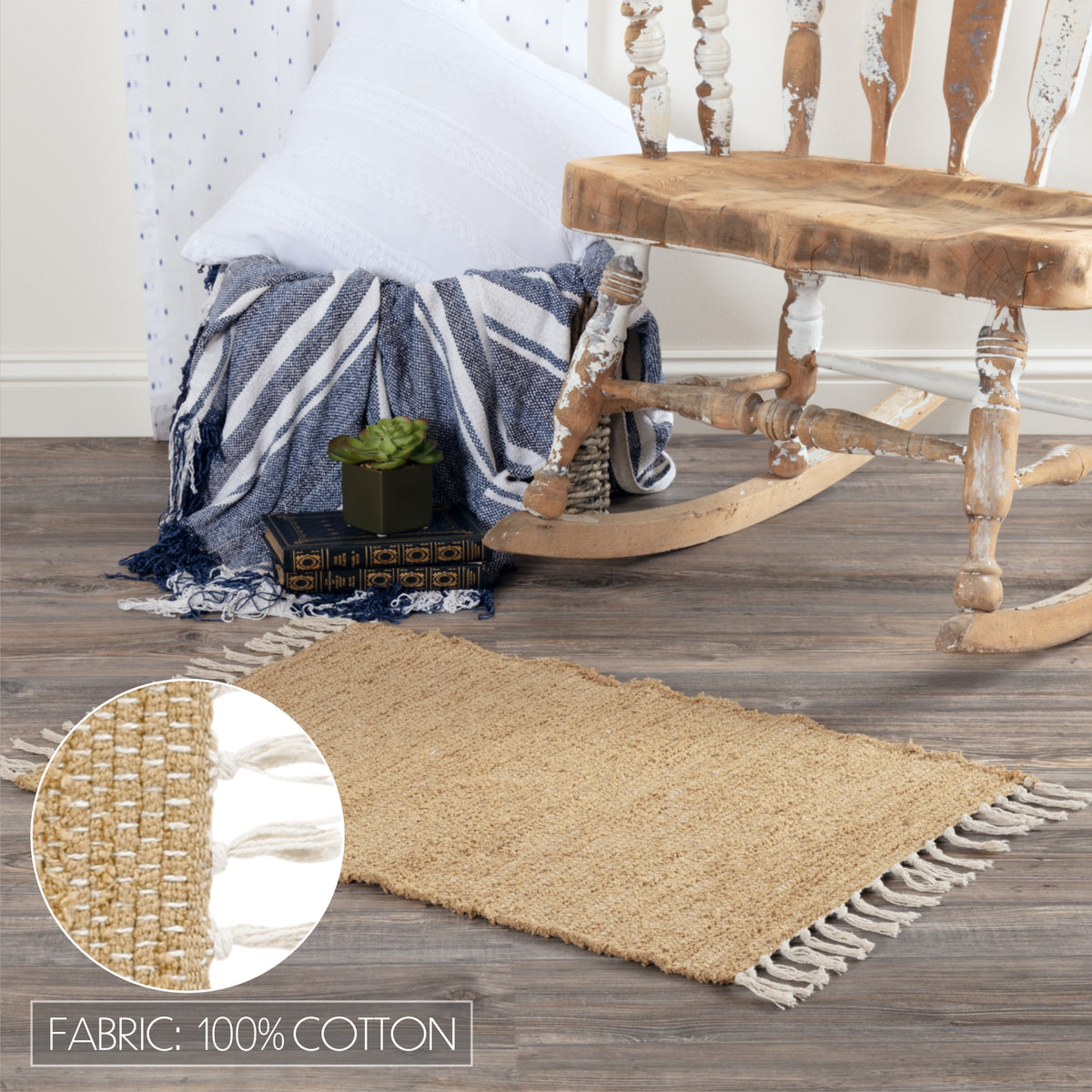 Burlap Natural Chindi/Rag Rug