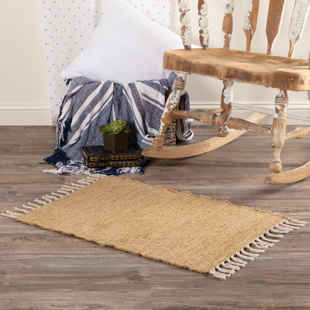 Burlap Natural Chindi/Rag Rug