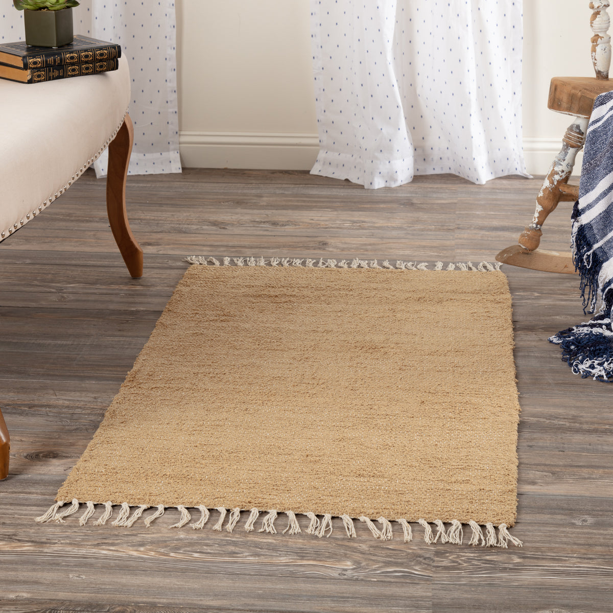 Burlap Natural Chindi/Rag Rug