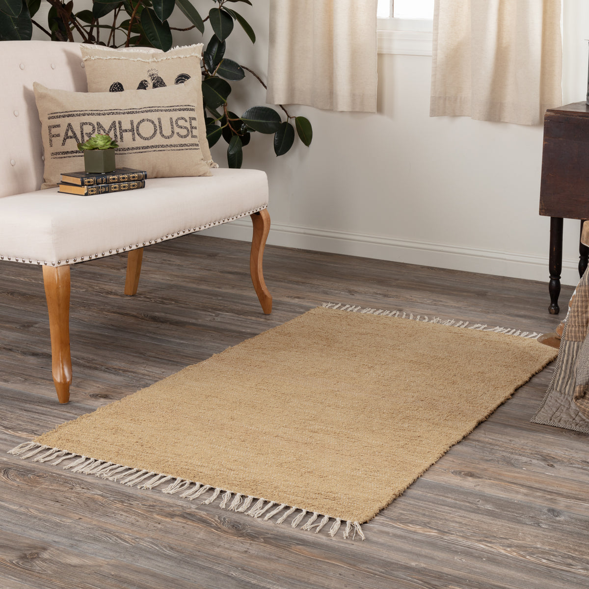 Burlap Natural Chindi/Rag Rug
