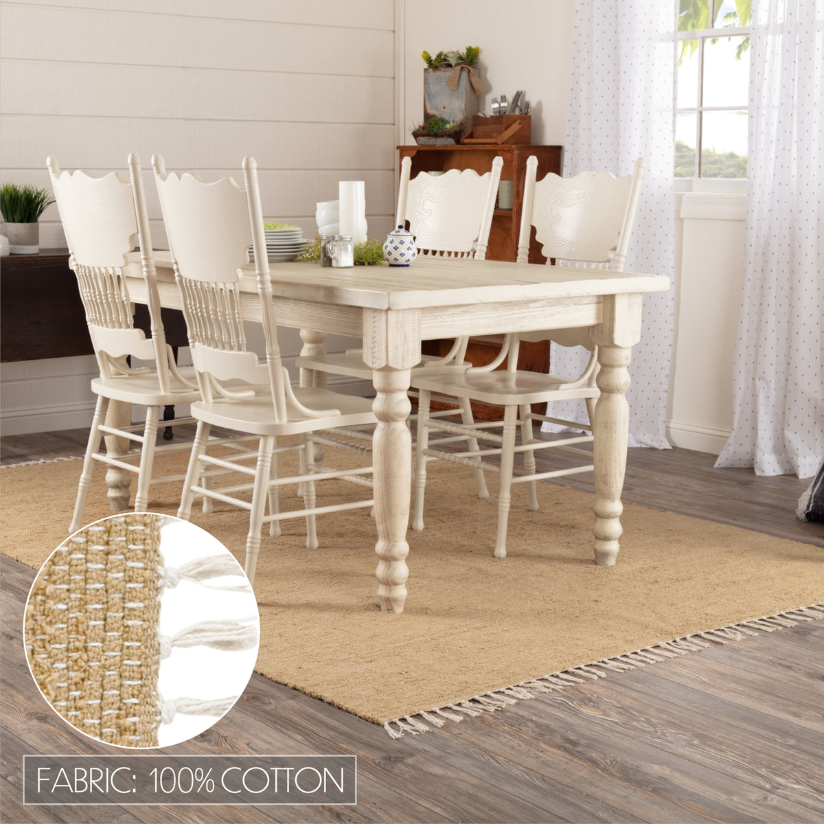 Burlap Natural Chindi/Rag Rug
