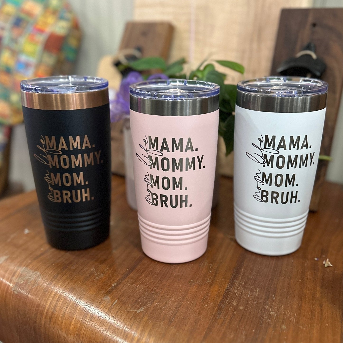 20OZ Polar Camel Tumbler - "The Ultimate Mom Tumbler: From Mama to BRUH!" - Seeds & Sawdust