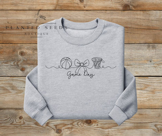 Basketball Game Day Doodle Sweatshirt