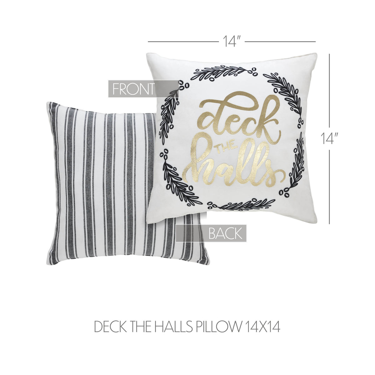 Wintergleam Deck the Halls Pillow 14x14