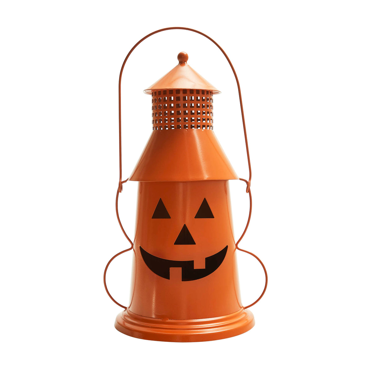 Decorative Orange Halloween Pumpkin Tealight Candle Holder Lantern 12x8x6