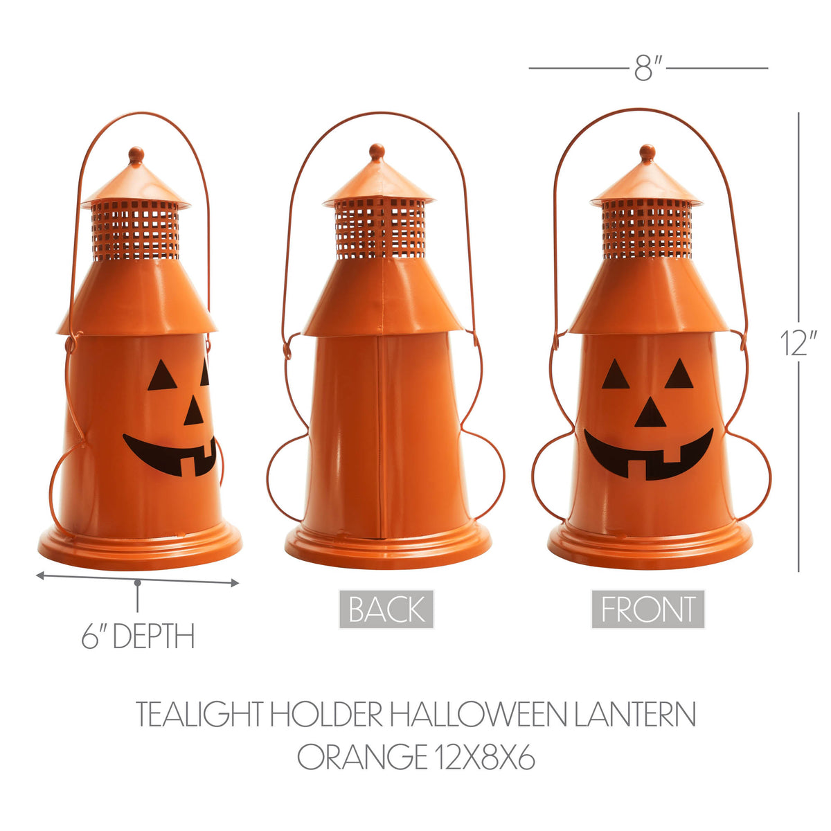 Halloween Lantern Tealight Holder 12x8x6