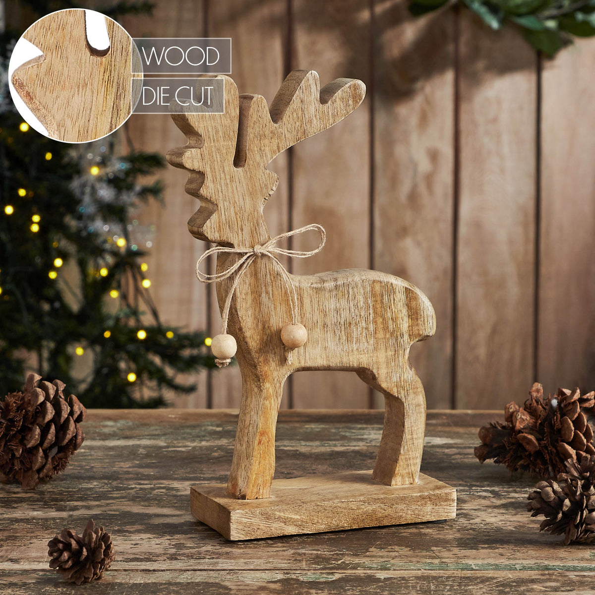 Reindeer Wooden Figurine