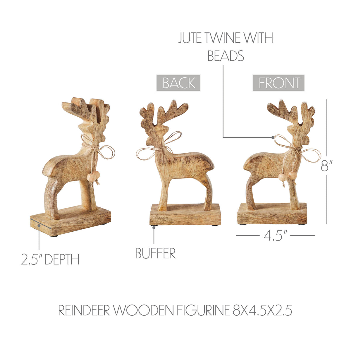 Reindeer Wooden Figurine