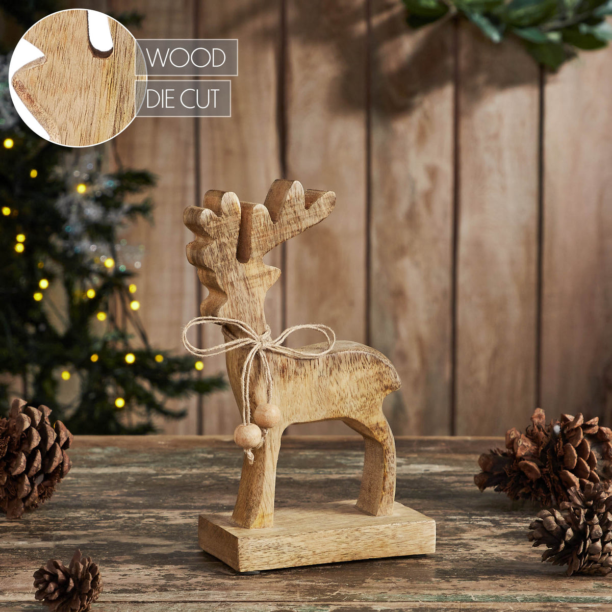 Reindeer Wooden Figurine