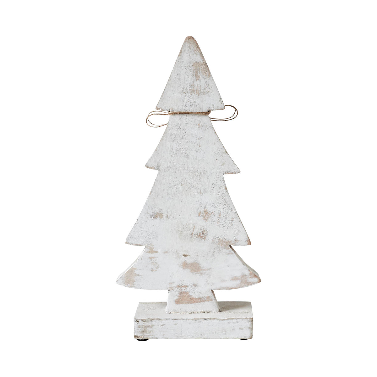 Snowy Tree Textured Wooden White