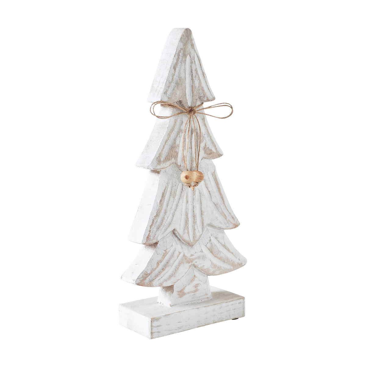 Snowy Tree Textured Wooden White