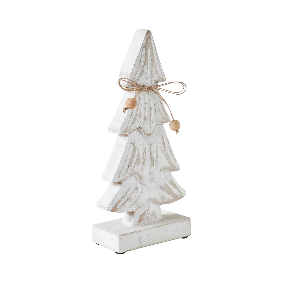 Snowy Tree Textured Wooden White