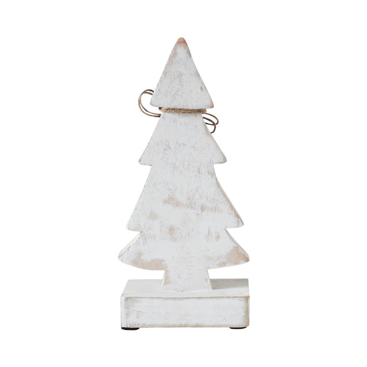 Snowy Tree Textured Wooden White