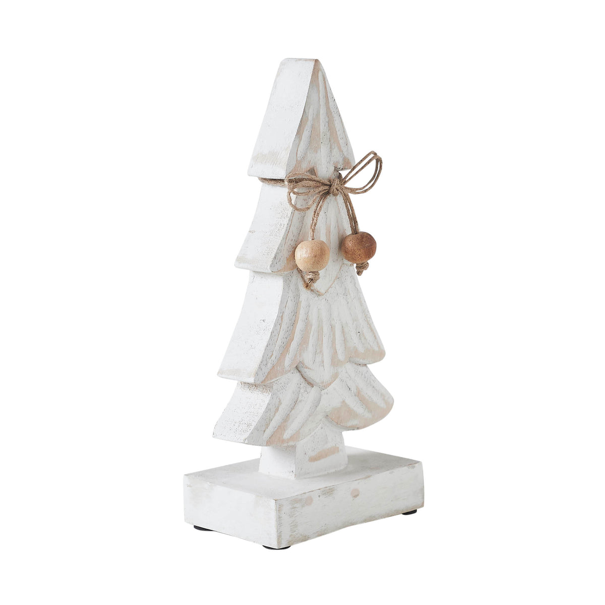 Snowy Tree Textured Wooden White