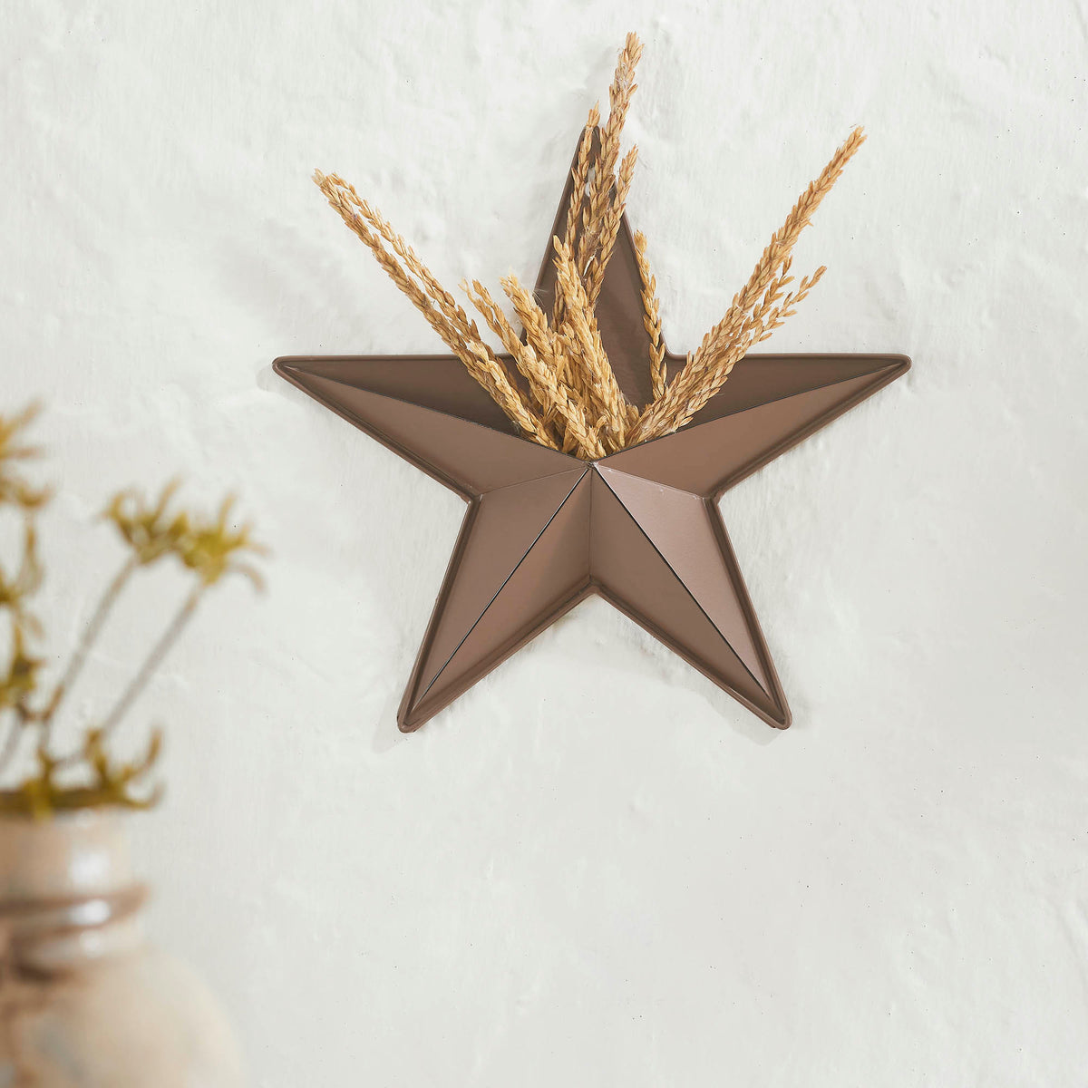Metal Star Distressed w/ Pocket 12x12