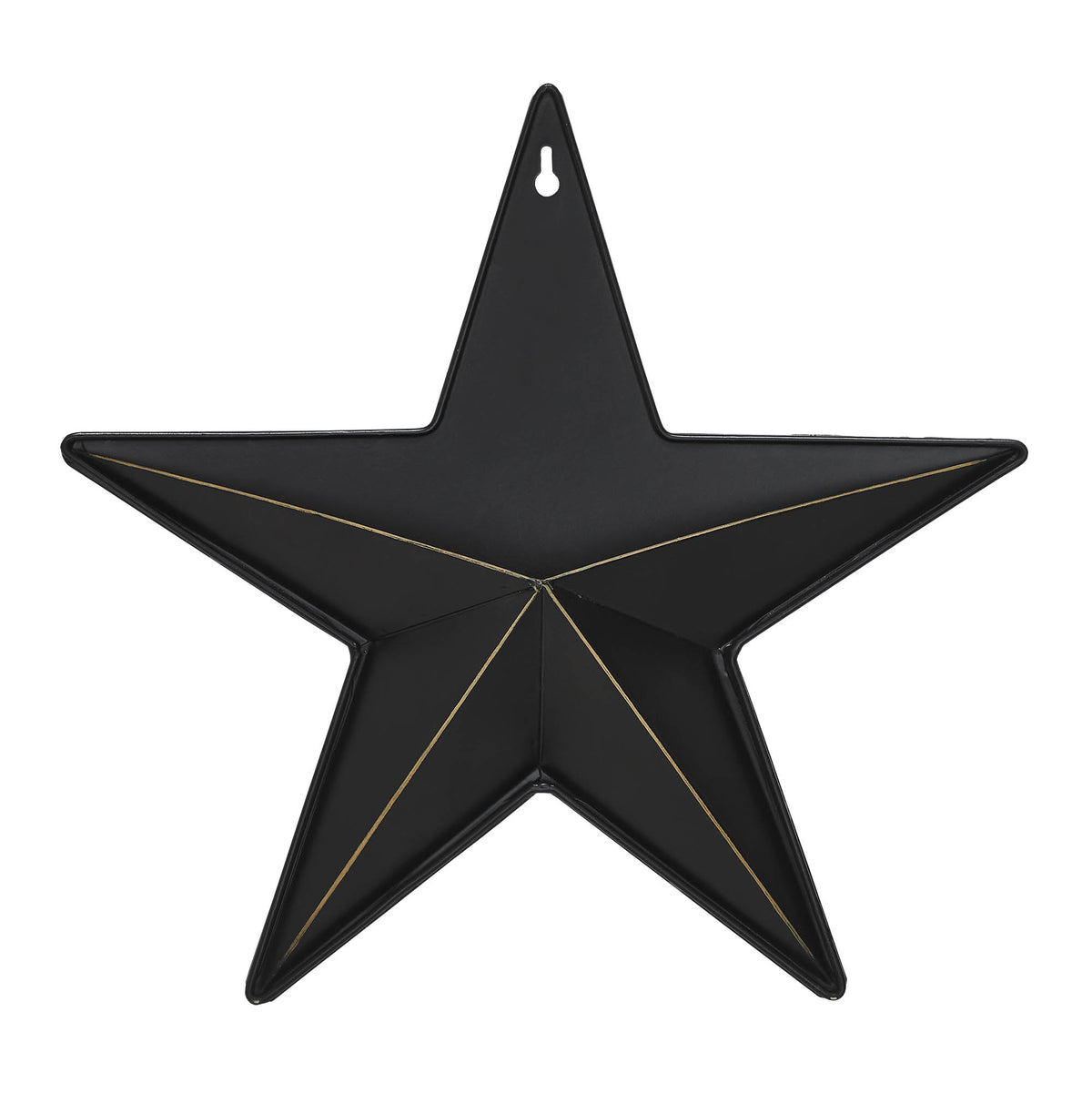 Metal Star w/ Pocket Black Distressed 12x12