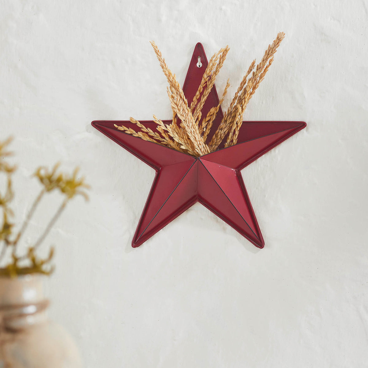 Metal Star Distressed w/ Pocket 12x12