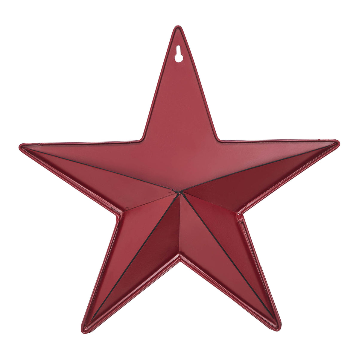 Metal Star w/ Pocket Burgundy Distressed 12x12