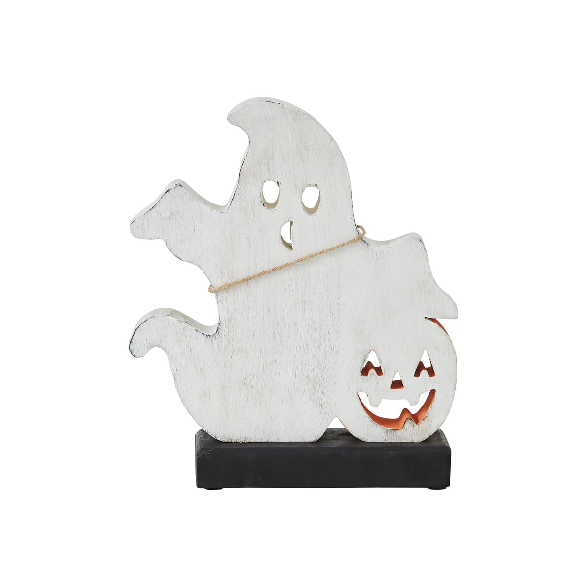 Halloween Spooky Jack O Lantern Wooden Ghost Tabletop Fall Decor