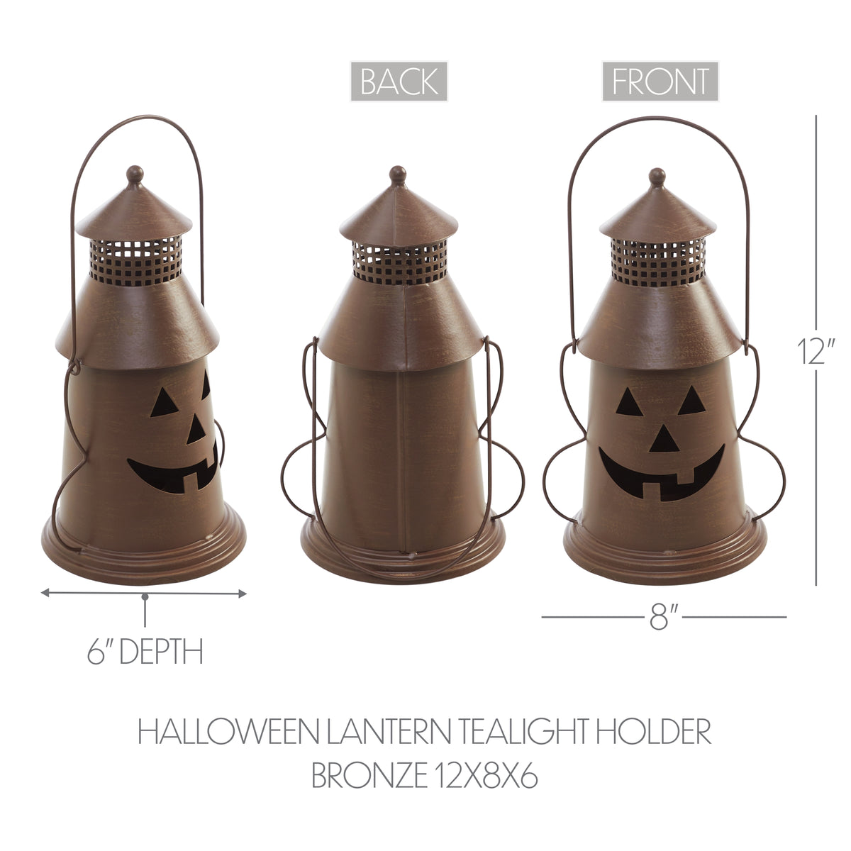 Halloween Lantern Tealight Holder 12x8x6