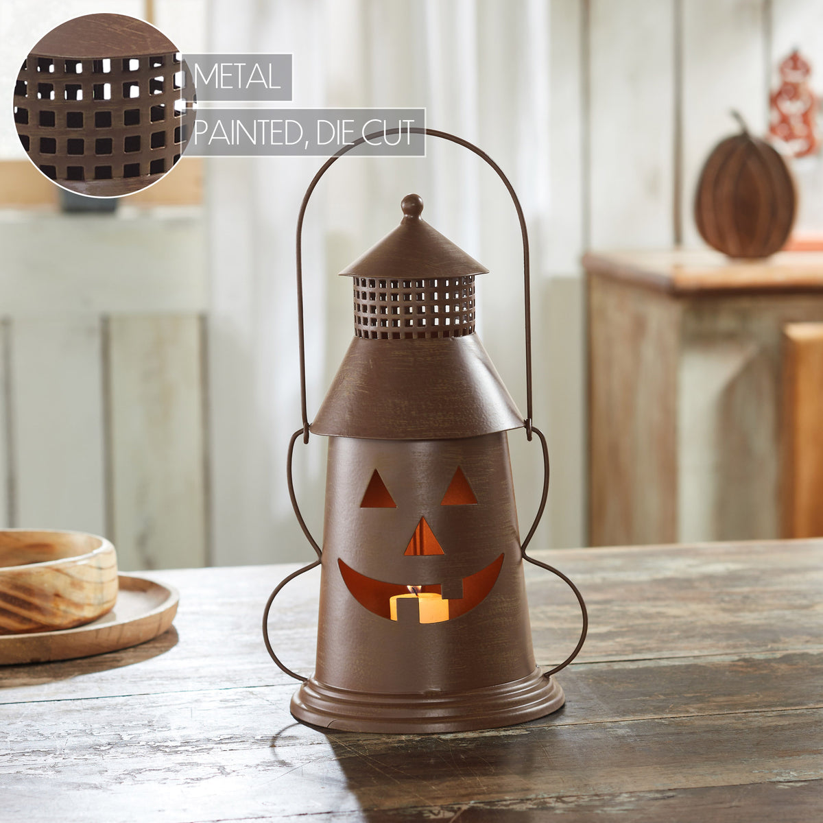 Halloween Lantern Tealight Holder 12x8x6