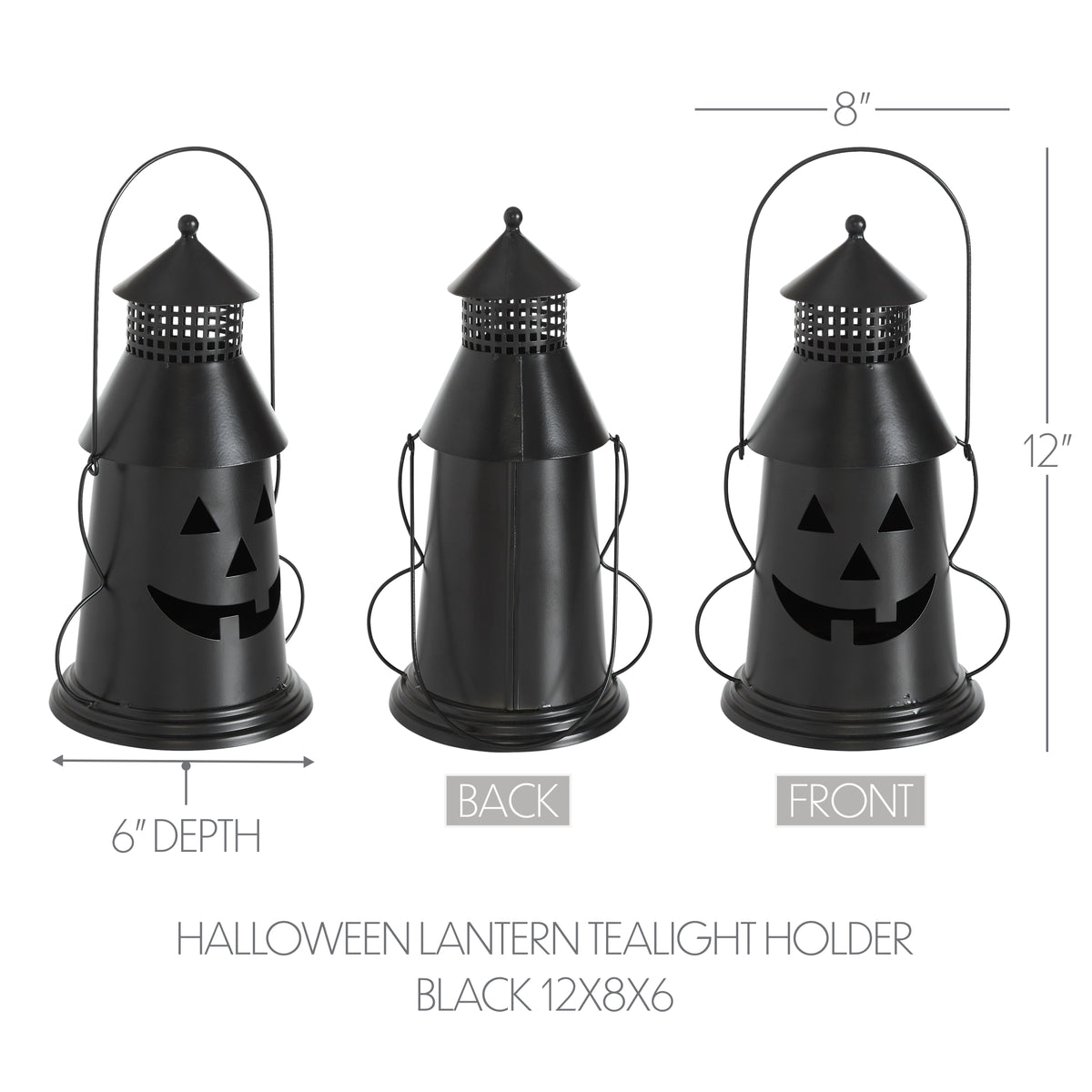 Halloween Lantern Tealight Holder 12x8x6
