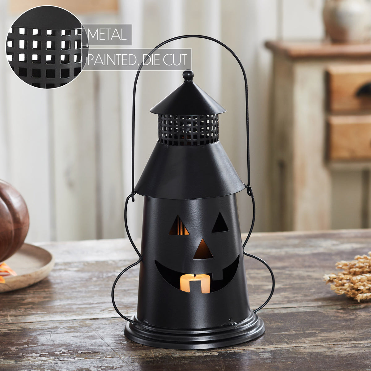 Halloween Lantern Tealight Holder 12x8x6