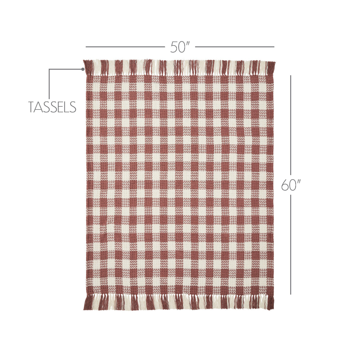 Woven Check Recycled Cotton Throw Blanket Basket Weave 50x60