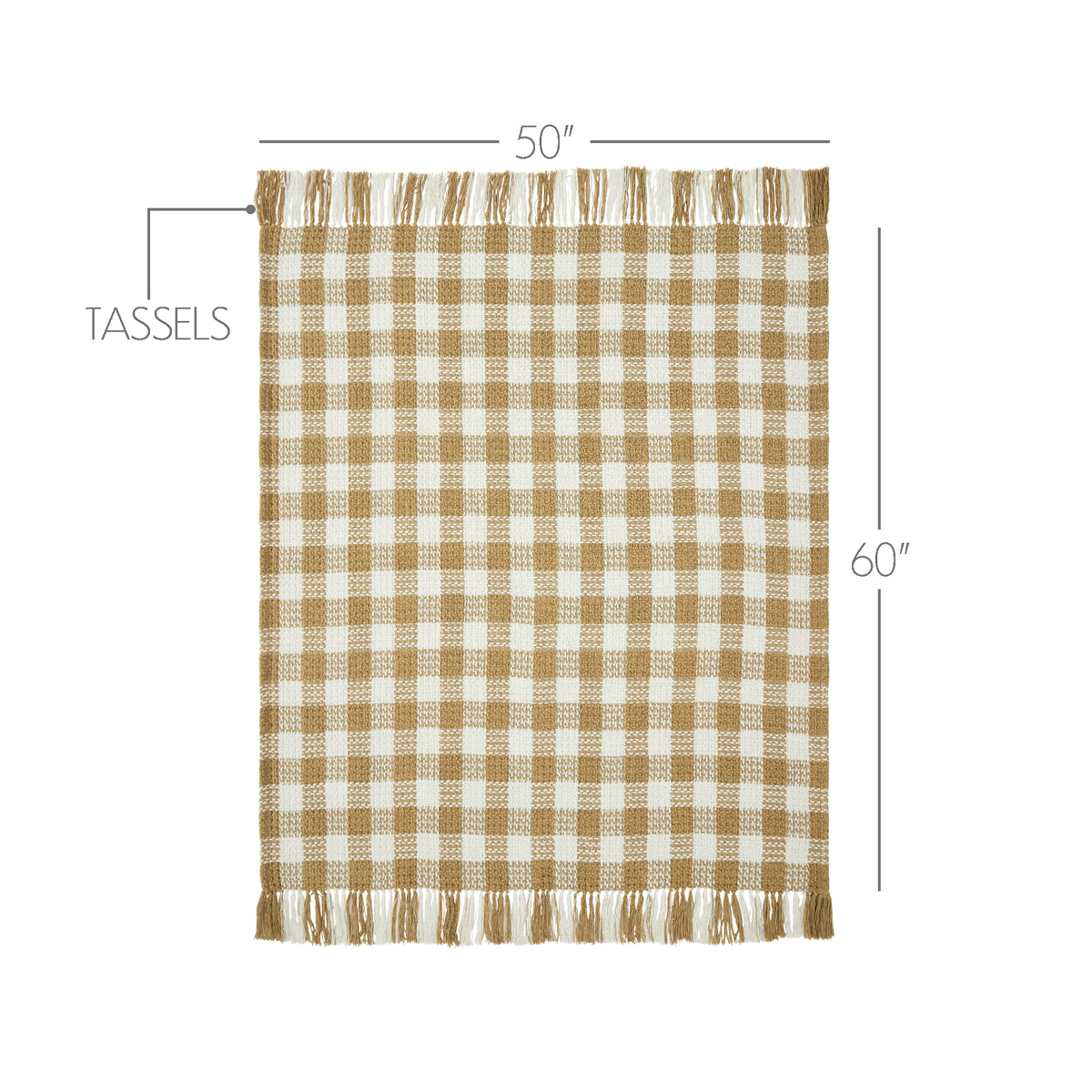 Woven Check Recycled Cotton Throw Blanket Basket Weave 50x60