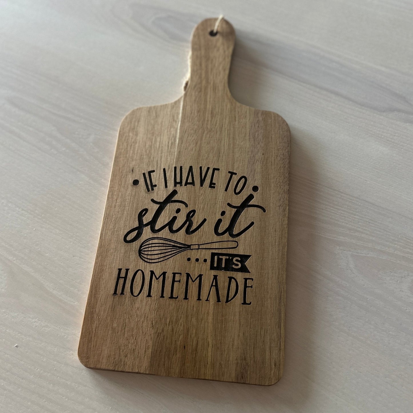 Acacia Wood Cutting Board – 15"x7" Laser Engraved Kitchen - Themed Design - Seeds & Sawdust