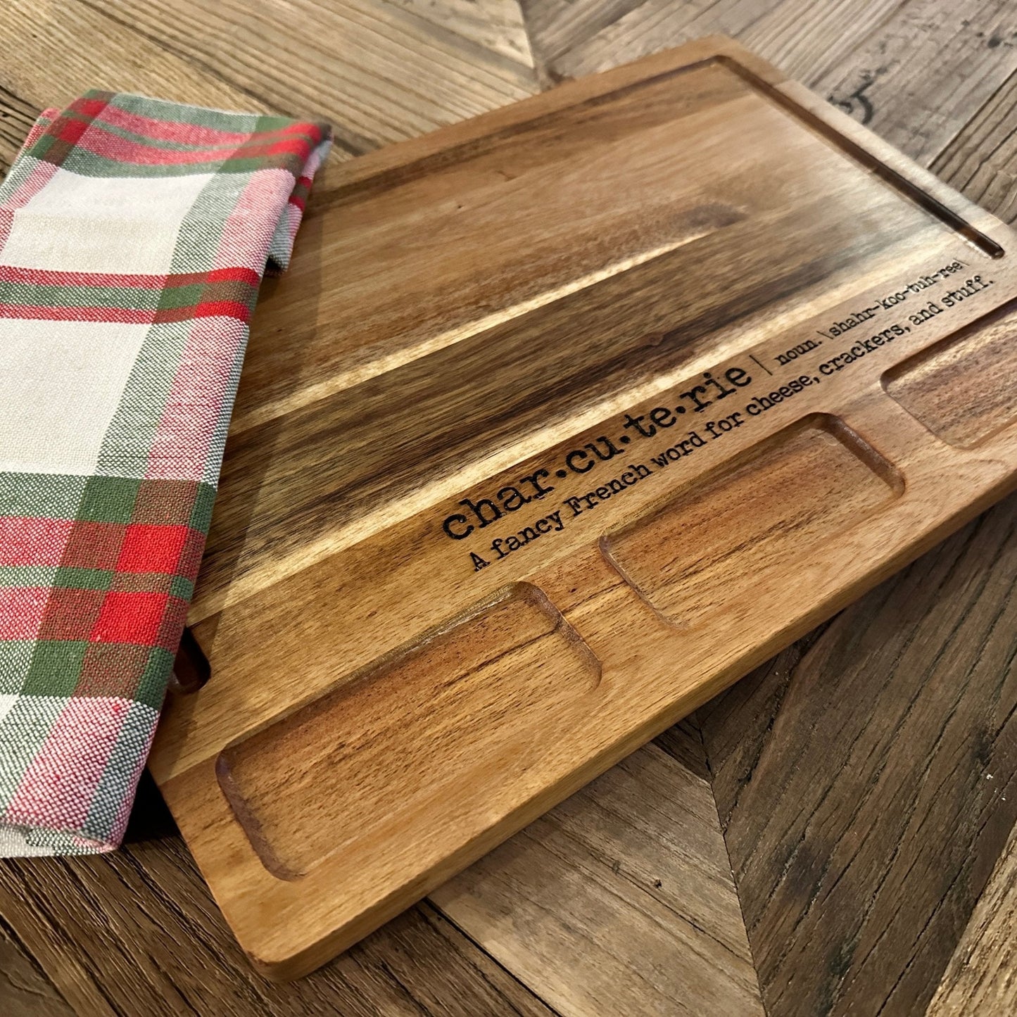 Charcuterie | Cutting Board 3 - Compartment | Cheese Board - Seeds & Sawdust