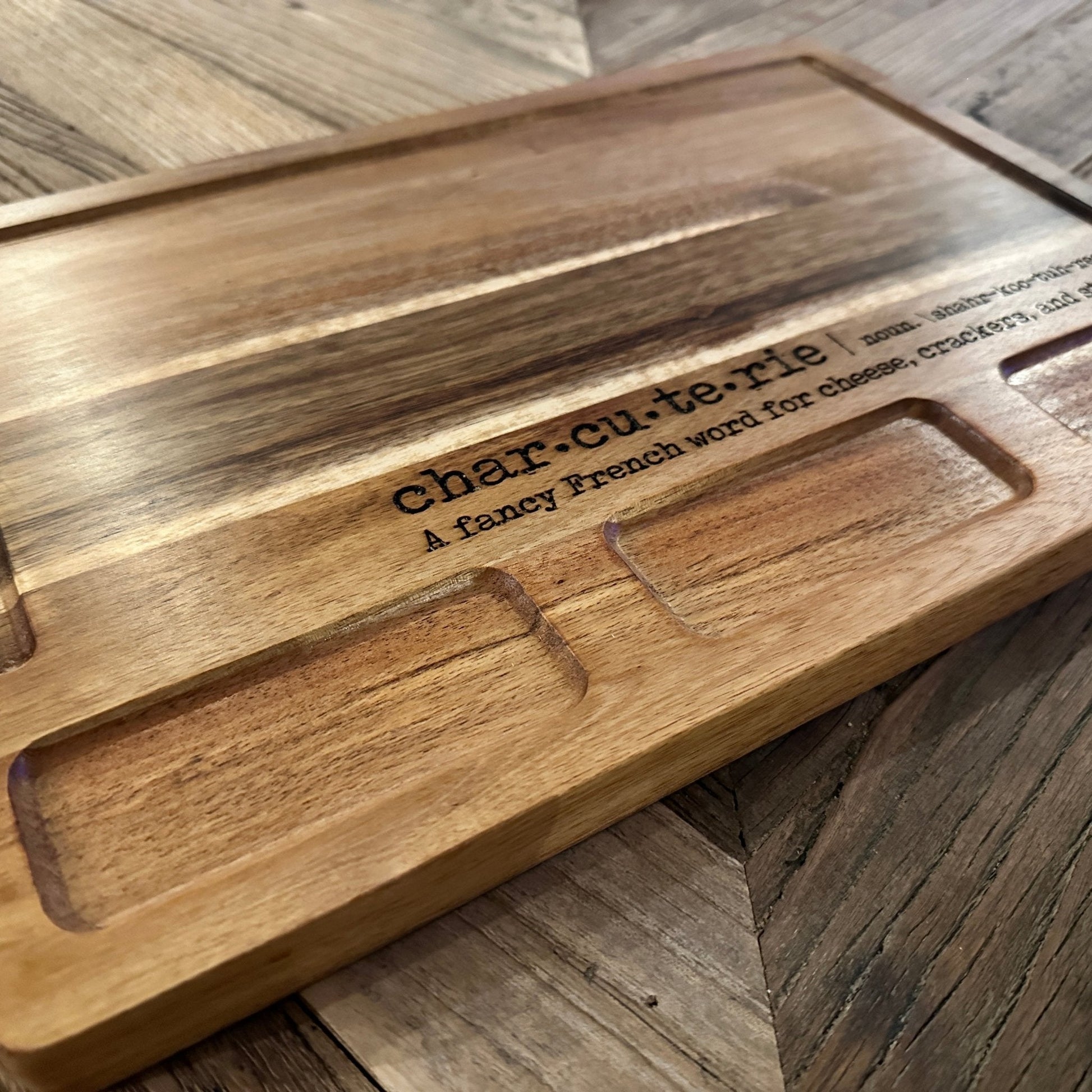 Charcuterie | Cutting Board 3 - Compartment | Cheese Board - Seeds & Sawdust