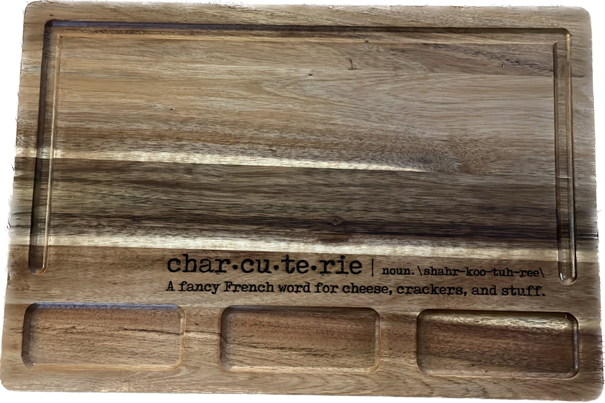 Charcuterie | Cutting Board 3 - Compartment | Cheese Board - Seeds & Sawdust