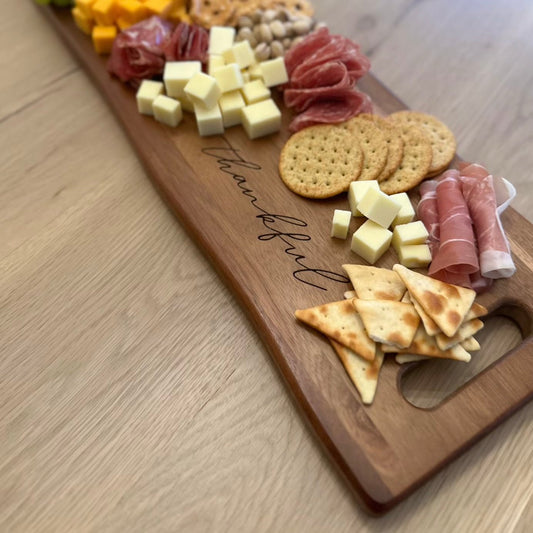Grazing Board, Thankful, Laser Engraved - LIMITED EDITION - Seeds & Sawdust