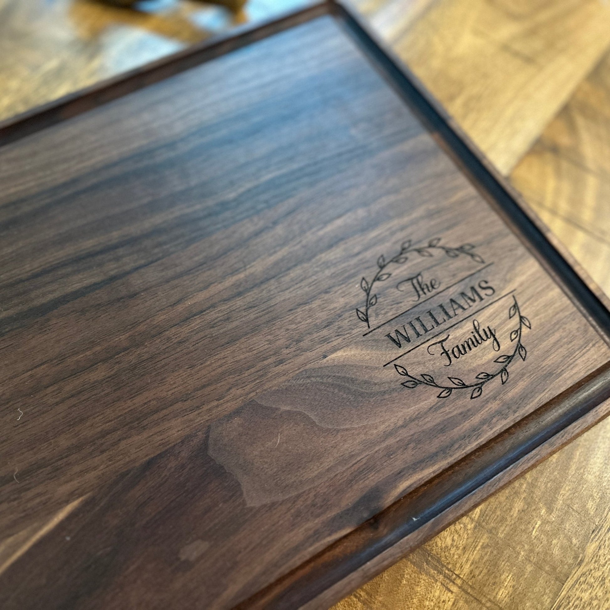 Personalized Cutting Board, Walnut or Cherry - Seeds & Sawdust
