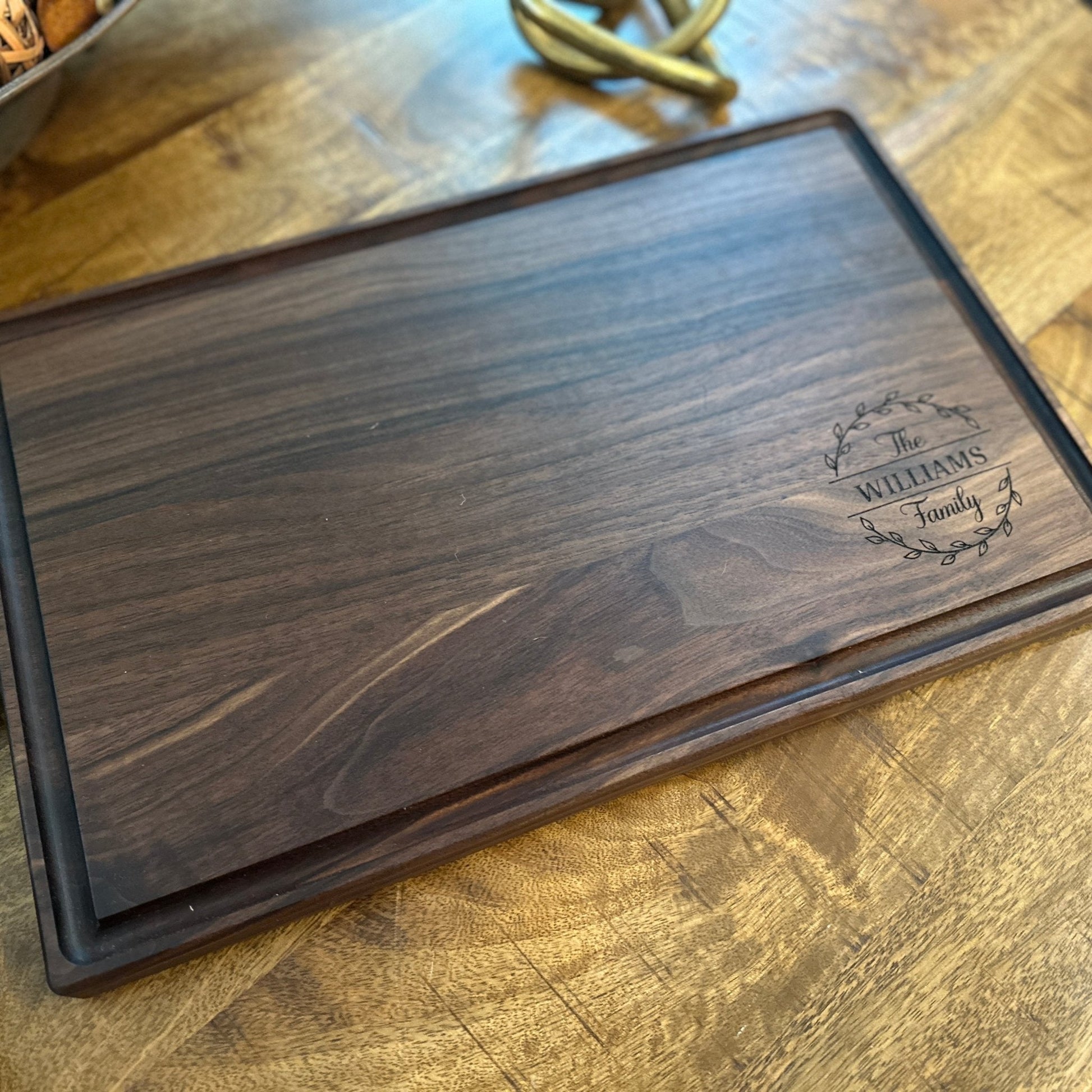 Personalized Cutting Board, Walnut or Cherry - Seeds & Sawdust