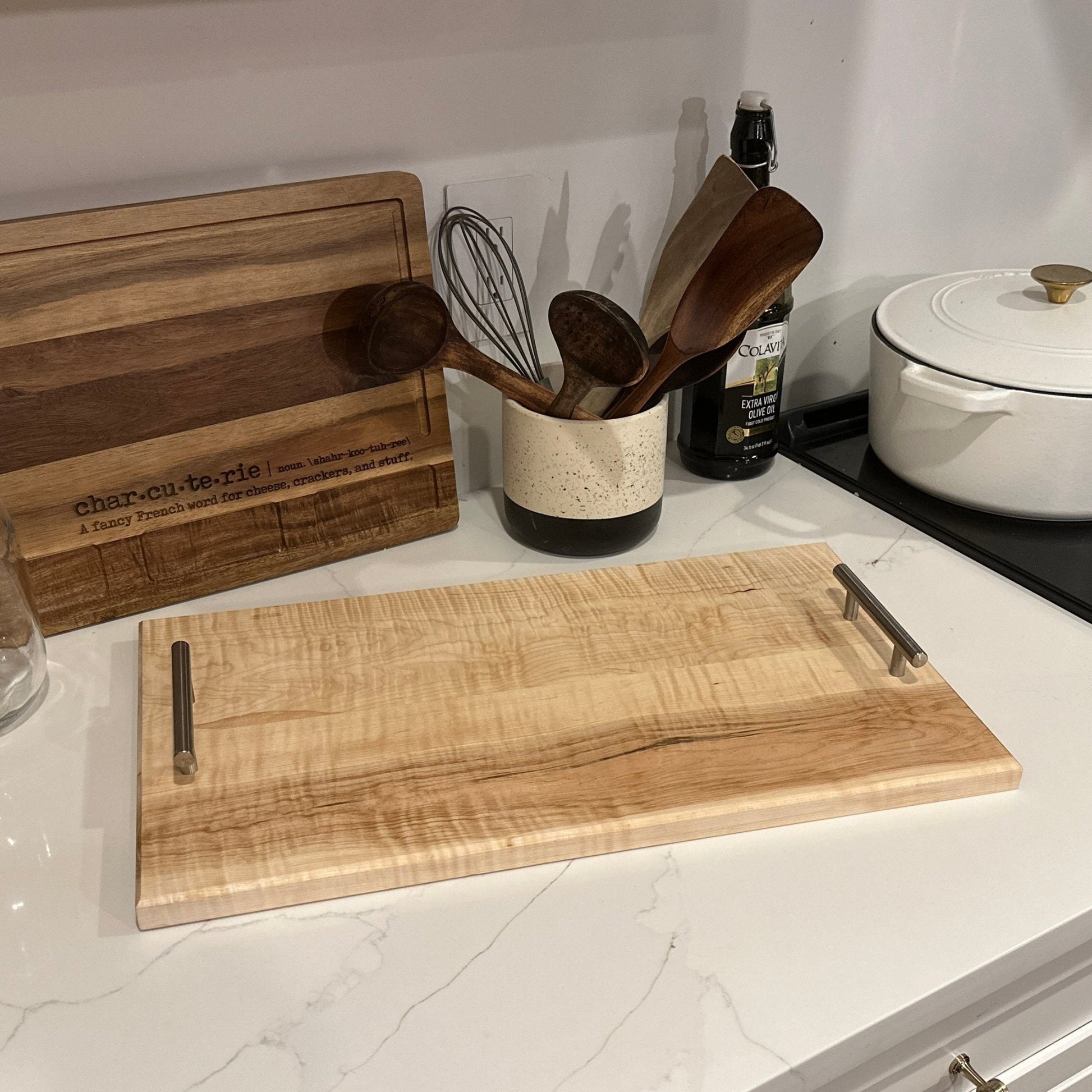 Serving Tray | Charcuterie Board | Curly Maple - Seeds & Sawdust