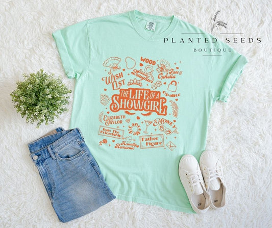 Showgirl Album Tracks Tee - Seeds & Sawdust