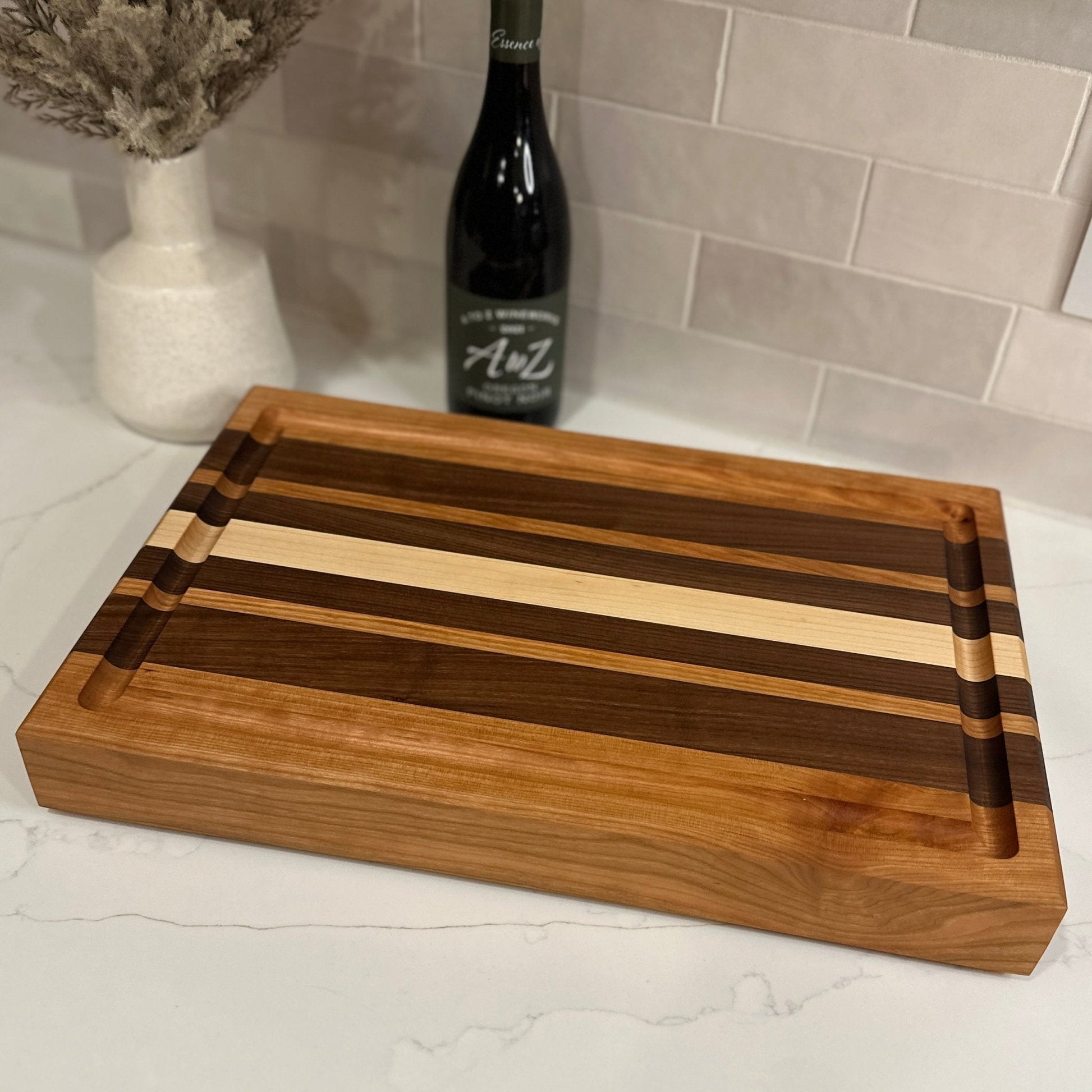 Thick Hardwood Cutting Board | 2" Thick | Walnut | Maple | Cherry - Seeds & Sawdust